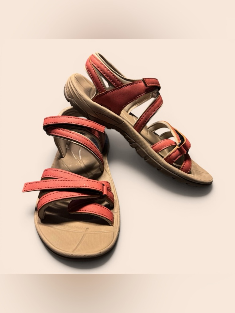 Northside Colette Open Toe Sandal Comfort Walk Coral Strappy Sz 8 - Picture 2 of 13